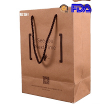 Water proof good quality manufacturer supply with your own logo kraft paper bag brown for restaurant shopping